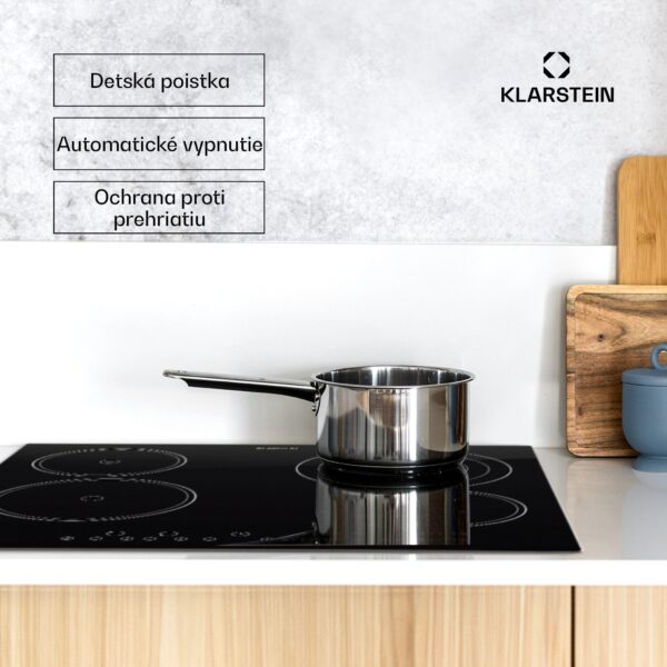 Klarstein Virtuosa, vstavaná varná doska, 6500 W, 4 zóny, 59 x 52 cm, sklokeramika - Image 3