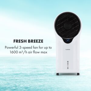 Klarstein Whirlwind, 3 v 1 ochladzovač vzduchu, ventilátor, zvlhčovač vzduchu, 110 W, 5,5 l, biely