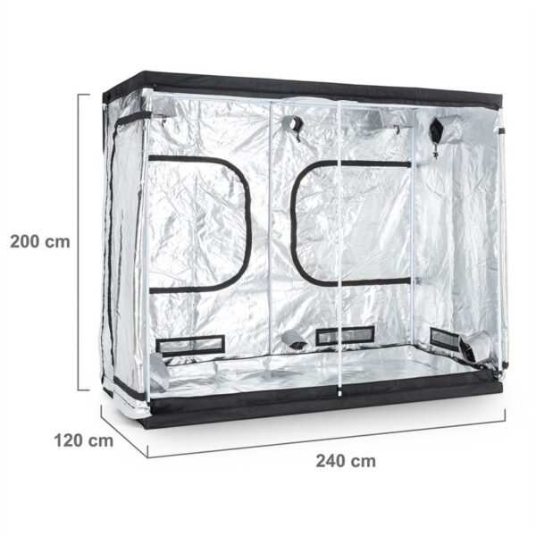 OneConcept Eden Grow XL, pestovateľský box, domáce pestovanie, interiérový, 240 x 120 x 200 cm