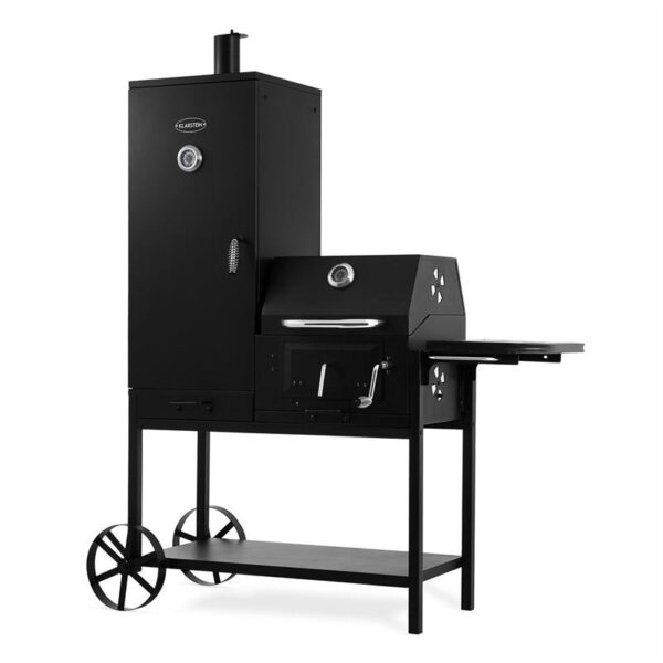 Klarstein Fleischbrocken, gril na drevené uhlie, udiareň, BBQ gril, čierny - Image 3