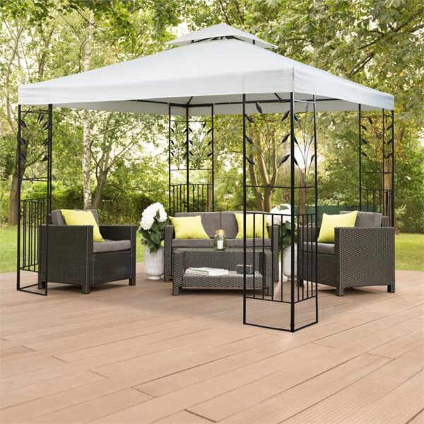 Blumfeldt Odeon Beige, záhradný altánok, 3 x 3 m, oceľ, polyester, svetlobéžový - Image 2