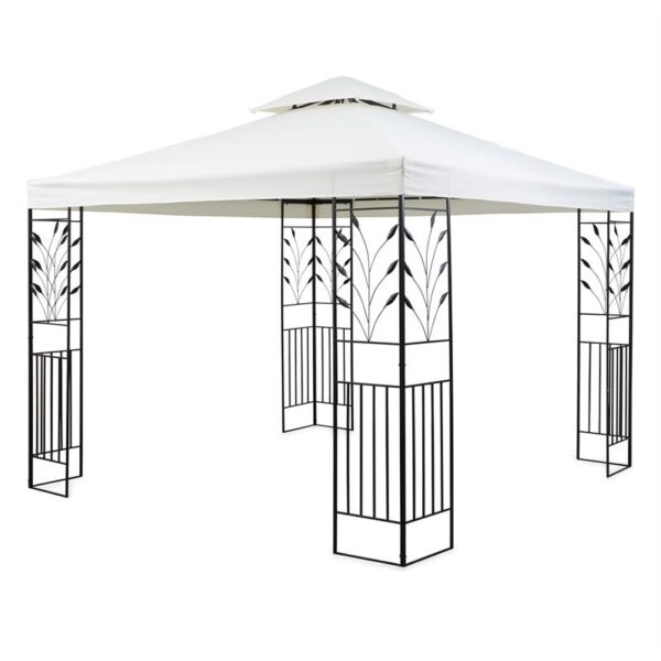 Blumfeldt Odeon Beige, záhradný altánok, 3 x 3 m, oceľ, polyester, svetlobéžový - Image 3