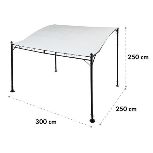 Blumfeldt Allure, pergola, prístrešok, altánok, 300 × 250 cm, polyester, svetlá béžová - Image 2