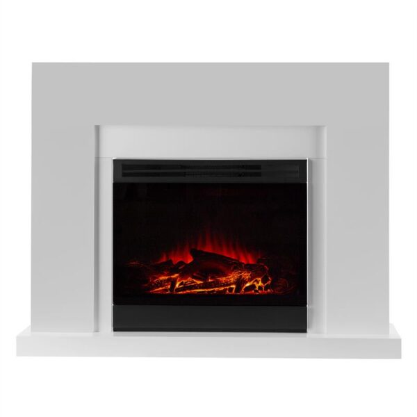 Klarstein Blanca, elektrický krb, 750/2000 W, LED simulácia plameňa, 40 m², biely
