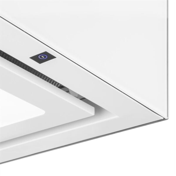 Klarstein Kronleuchter, digestor, 45 cm, ostrovčekový, 600 m³/h, LED, sklo, zrkadlové strany, biely - Image 2