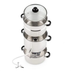Klarstein Applebee, parný odšťavovač, odšťavovací hrniec, elektrický, 1500 W, Ø 25 cm, 8 l, nehrdzavejúca oceľ