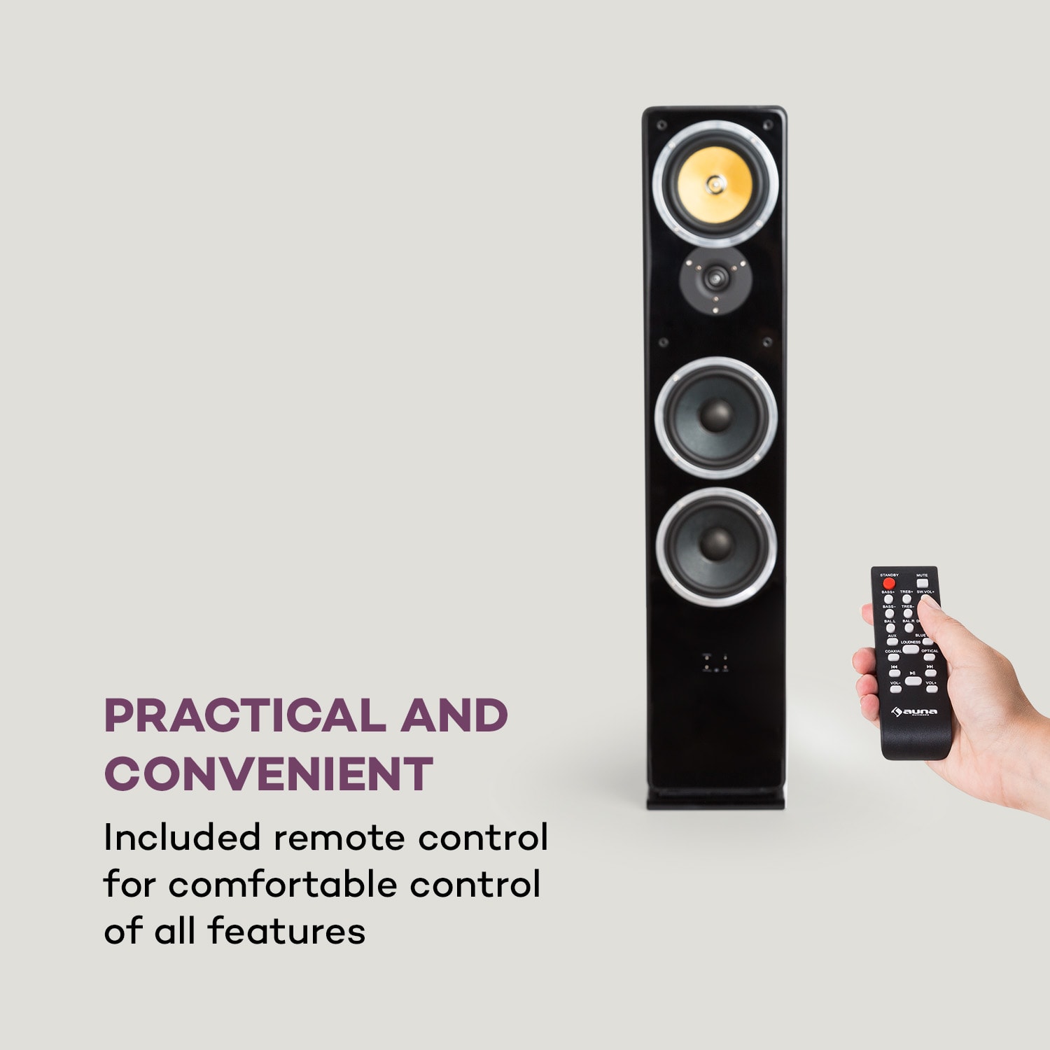 Auna Line 700 A, sada vežových reproduktorov, aktívne, 240 W RMS, BT, čierne - Image 3
