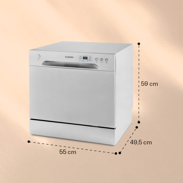 Klarstein Amazonia 8, umývačka riadu, 1620 W, na 8 súprav riadu, energet. trieda F, 49 dB, aquastop - Image 3