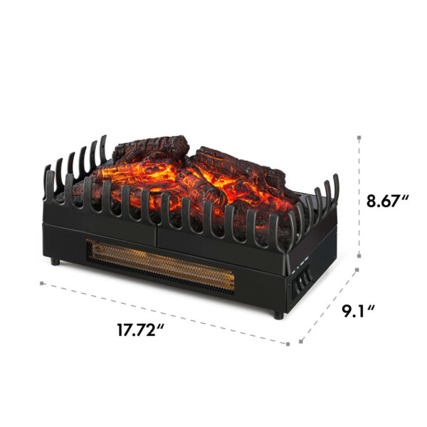 Klarstein Kamini FX, elektrický krb, krbová vložka, 1000/2000 W, 2 W LED, čierny - Image 3