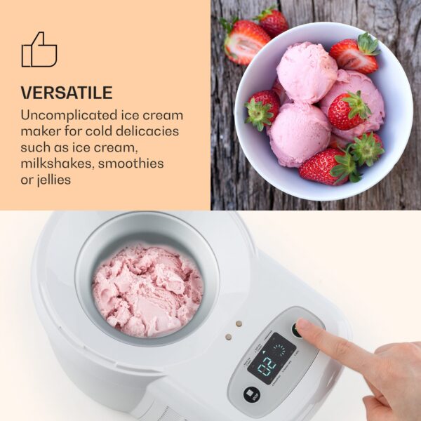 Klarstein Schneeflöckchen, zmrzlinovač, termoelektrický, 700 ml, tichý chod, biely