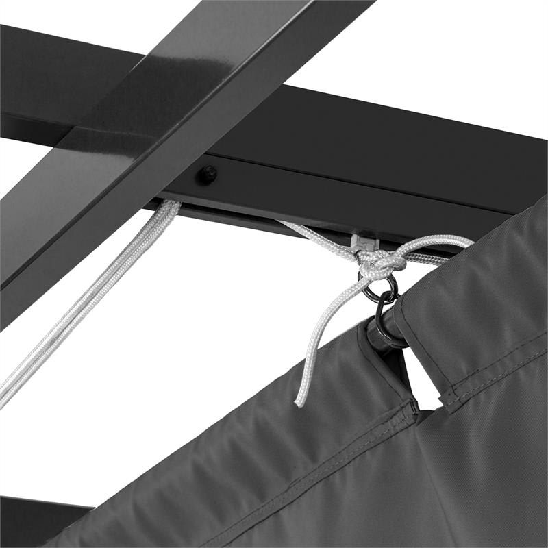 Blumfeldt Pantheon, pergola, prístrešok, 3 x 3 m, hliník, strieška proti slnku, polyester, sivá