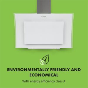 Klarstein Sabia 90, digestor, 90 cm, nástenný, 600 m³/h, LED, biely