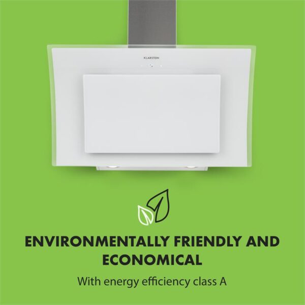 Klarstein Sabia 90, digestor, 90 cm, nástenný, 600 m³/h, LED, biely