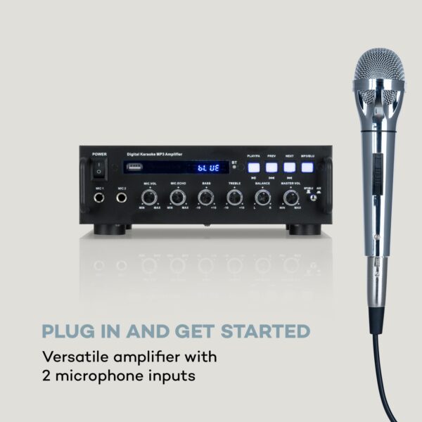 Auna Karaoke Star 3, karaoke sada, 2 x 45 W max., BT, USB port, linkový vstup, 2 x mikrofón
