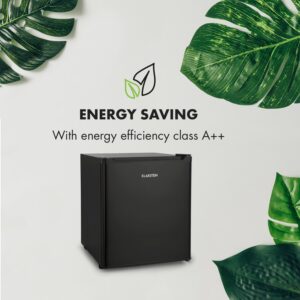 Klarstein Snoopy Eco, mini chladnička, mraziaci priečinok, 41 l, energet. trieda F, 39 dB, čierna