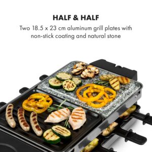 Klarstein Sirloin, raclette gril, 1500 W, hliník/kameň, pre 8 osôb, LED kontrolky