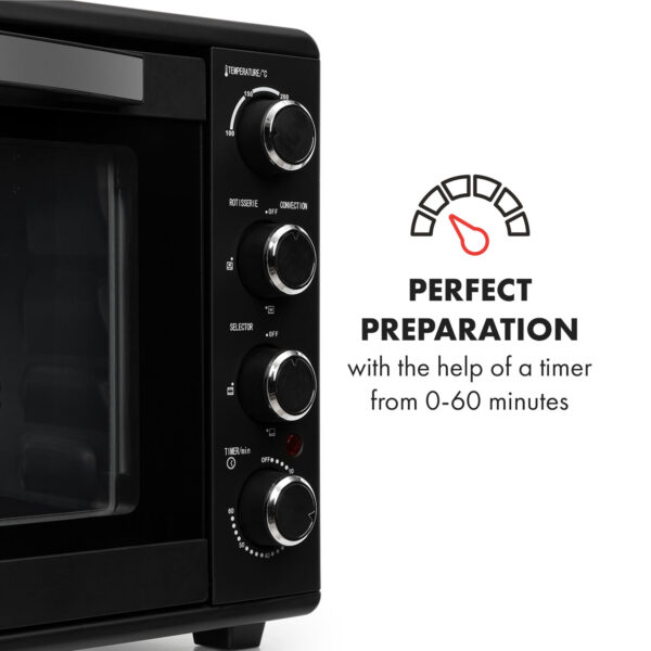 Klarstein Masterchef 60, minirúra, 60 l, 2000 W, 100 – 230 °C, časovač - Image 2