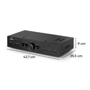 Auna AV2-CD608BT, HiFi stereo zosilňovač, 4 x 100 W RMS, BT, digitálny optický vstup, čierny