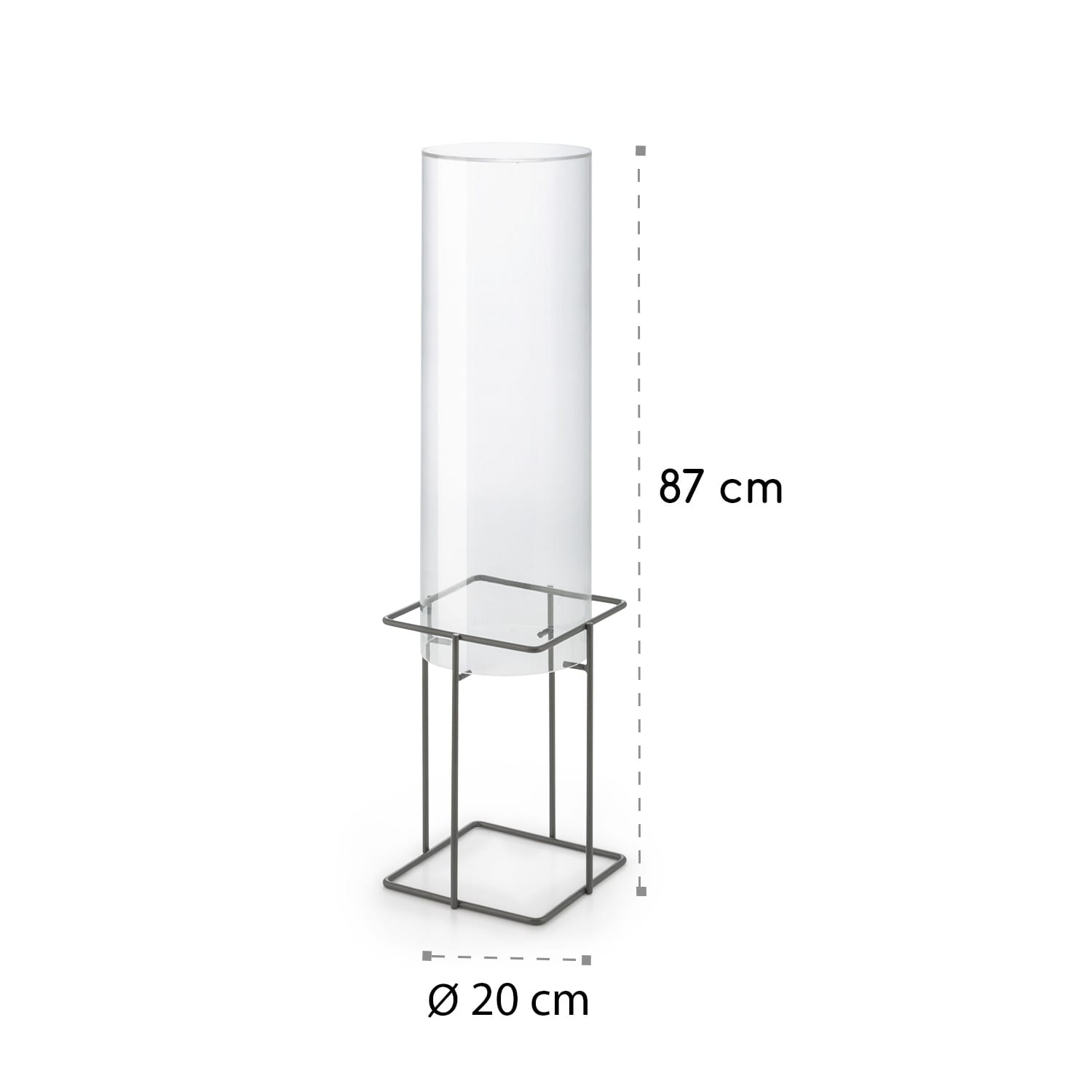 Blumfeldt Skydive 60, pozorovateľňa rýb, 60 cm, Ø 20 cm, akryl, kov, transparentná - Image 3