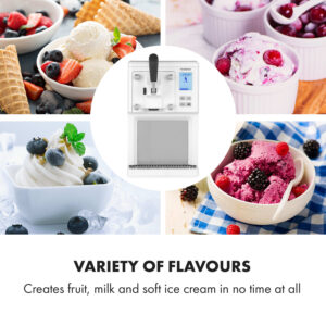 Klarstein Sweet Sundae, zmrzlinovač, kompresor, 1,5l, nehrdzavejúca oceľ, biely