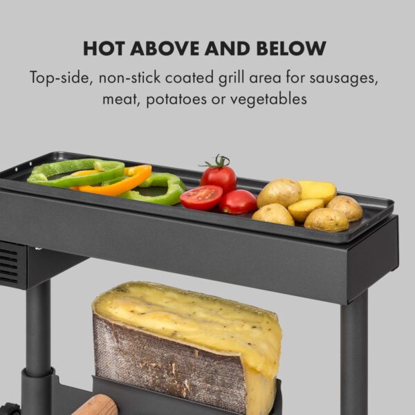 Klarstein Appenzell XL, raclette s grilom, 600 W, termostat, 2 stojany na syr
