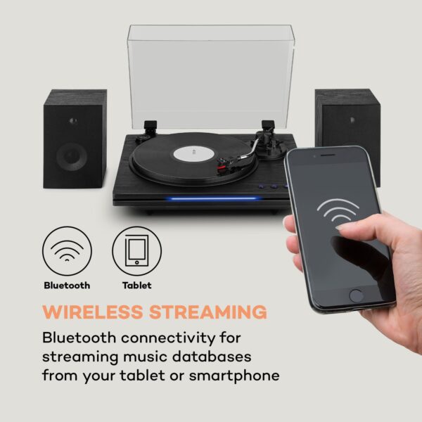 Auna TT-Play PLUS, gramofón, reproduktory, max.20W, BT, 33/45 rpm