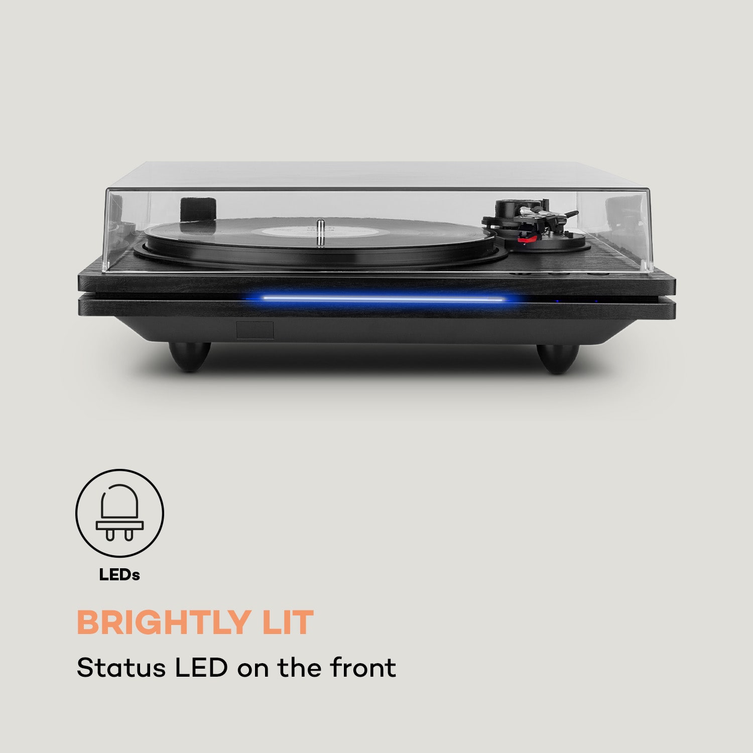 Auna TT-Play PLUS, gramofón, reproduktory, max.20W, BT, 33/45 rpm - Image 2