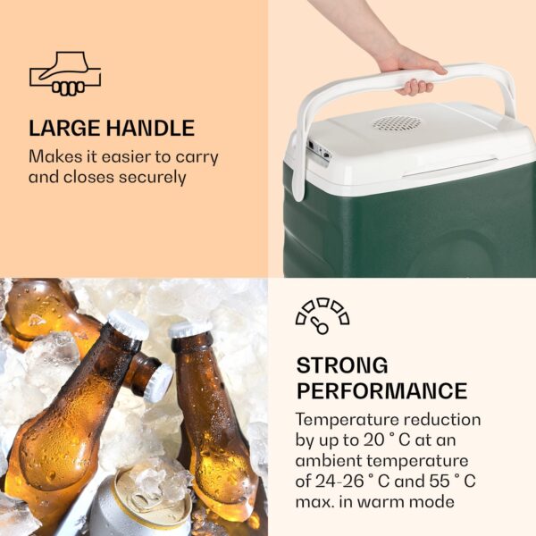 Klarstein BeerBelly 29, autochladnička, elektrický chladiaci box, funkcia chladenia a udržiavania tepla, USB port, režim ECO - Image 2