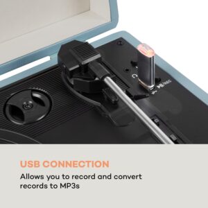 Auna Peggy Sue BT, gramofón, stereo reproduktor, USB, BT, prenosný