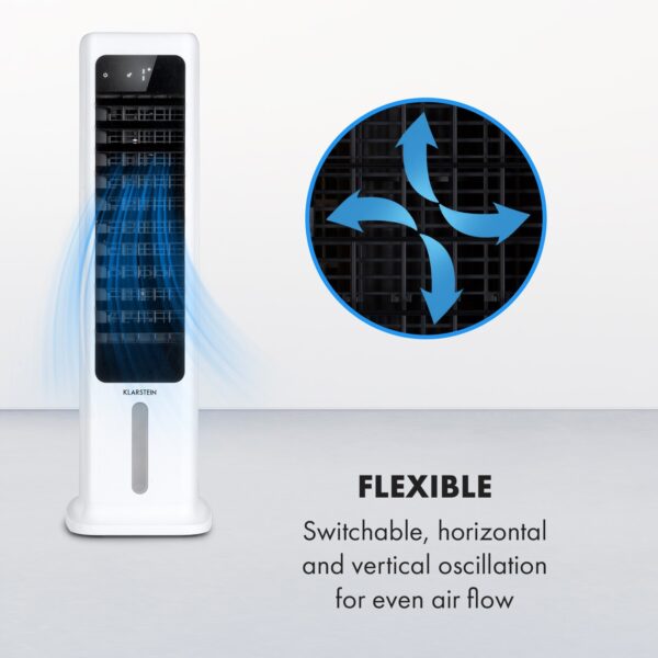 Klarstein Skytower 360° Smart, ochladzovač vzduchu, 60 W, 450 m³/h, 6 l, mobilný
