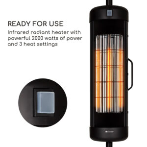 Blumfeldt Heat Guru Turbo, sálavý ohrievač, 2000 W, IP54, vonkajšie použitie, montáž na slnečníky