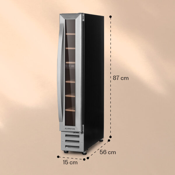 Klarstein Vinovilla 7 built-in Uno, vstavaná vinotéka, sklo, nehrdzavejúca oceľ - Image 3