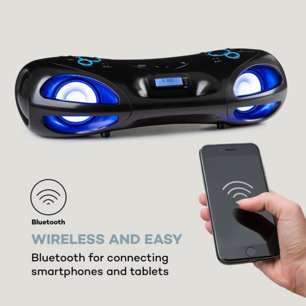 Auna Spacewoofer DAB Boombox, CD-prehrávač, DAB+, UKW, Bluetooth, diaľkové ovládanie, LED - Image 2