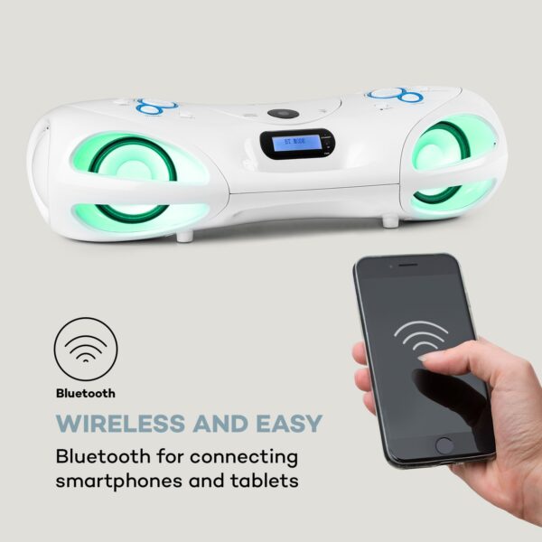 Auna Spacewoofer DAB Boombox, CD-prehrávač, DAB+, UKW, Bluetooth, diaľkové ovládanie, LED - Image 2