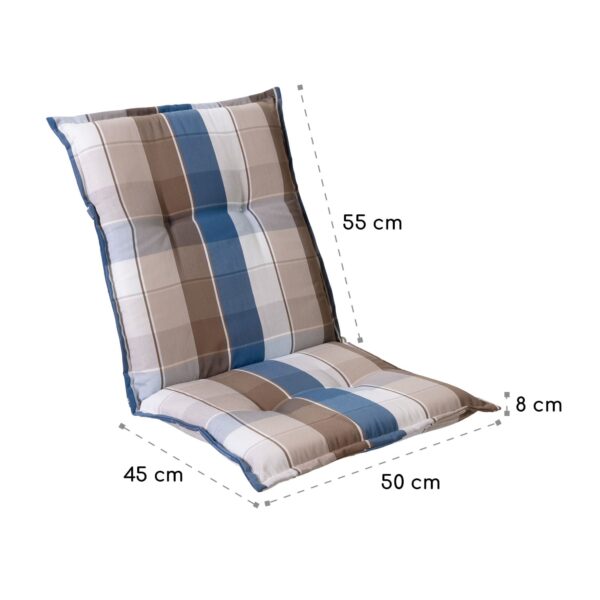 Blumfeldt Prato, čalúnená podložka, podložka na stoličku, podložka na nižšie polohovacie kreslo, na záhradnú stoličku, polyester, 50 × 100 × 8 cm - Image 2