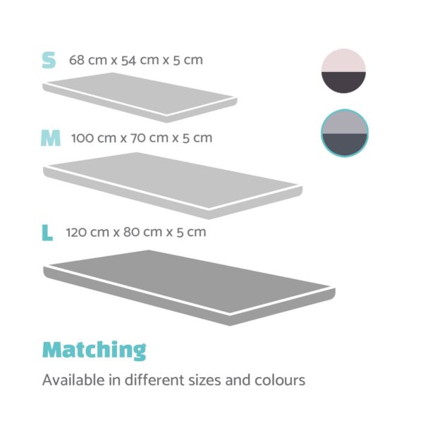 Brunolie Finn, pelech pre psa, podložka pre psa, možnosť prania, protišmykový, priedušný, polyester/plsť, veľkosť L (120 × 5 × 80 cm) - Image 3