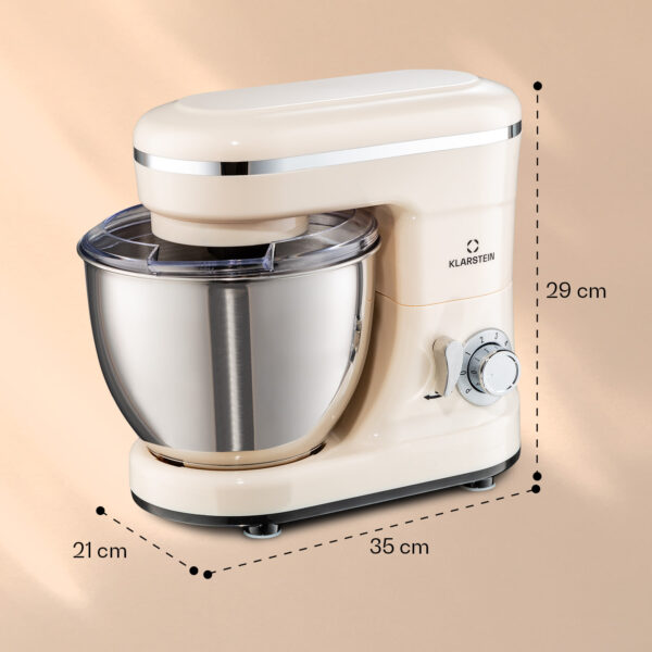 Klarstein Bella Mini, kuchynský robot, 1200 W, 6 stupňov, 4 l, pulzná funkcia, nehrdzavejúca oceľ - Image 3