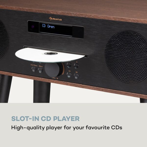 Auna Silver Star CD-DAB, max. výkon 2x10W, Slot-in CD prehrávač, DAB+, BT, hliník - Image 3