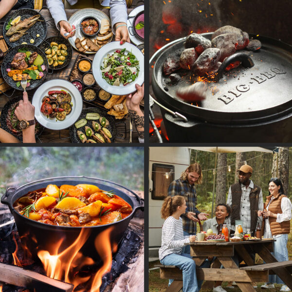 Klarstein Galloway, liatinový hrniec, 11.3 barbecue hrniec, liatina, žíhaný, veľkosť XL/10,7 l - Image 2