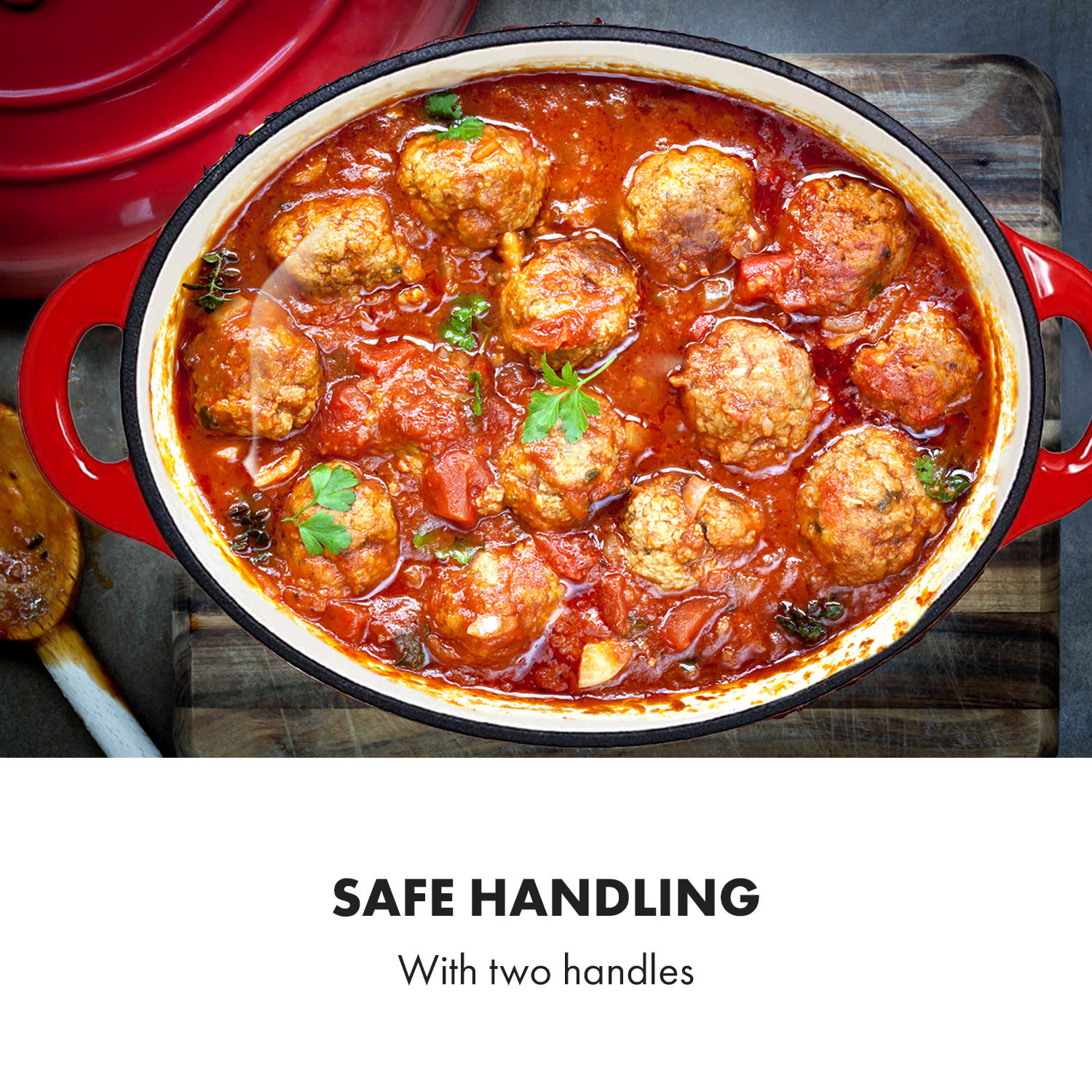 Klarstein Podolica, pekáč, 4 l, kastról, liatinový, smaltovaný, oválny, rukoväte - Image 2