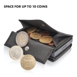 Slimpuro Coin Pocket s ochrannou kartou RFID pre ZNAP Slim Wallets 8 a 12, spínací gombík