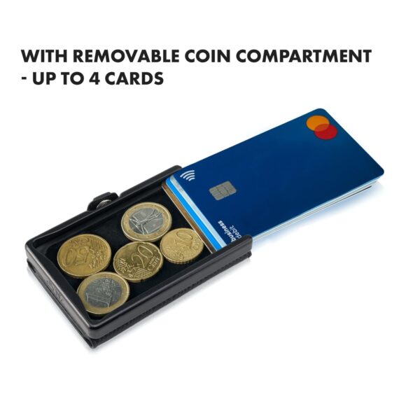 Slimpuro ZNAP Slim Wallet, 8 kariet, priehradka na mince, 8,9 x 1,5 x 6,3 cm (Š x V x H), ochrana RFID - Image 2