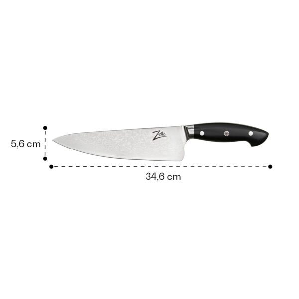 Zelite Infinity by Klarstein Executive-Plus, 8" kuchársky nôž, 61 HRC, nehrdzavejúca oceľ - Image 3