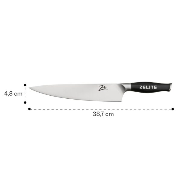 Zelite Infinity by Klarstein Comfort Pro, 10" nôž šéfkuchára, 56 HRC, nehrdzavejúca oceľ - Image 2