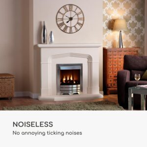 Casa Chic Queensway 60 Nástenné hodiny, kovový rám, tiché, Ø 60 cm