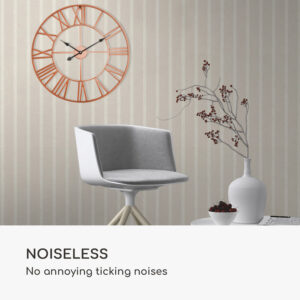 Casa Chic Queensway 80, nástenné hodiny, kovový rám, tiché, Ø 76 cm