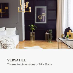 Casa Chic Watford Nástenné zrkadlo 90 x 60 cm Pravé drevo Sklenené dlaždice s mozaikovým efektom