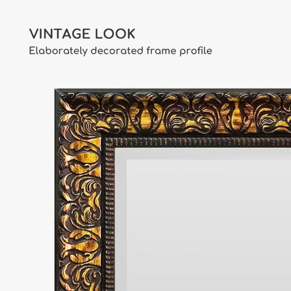 Casa Chic Manresa Nástenné zrkadlo s dreveným rámom Obdĺžnikové 90 x 60 cm Vintage