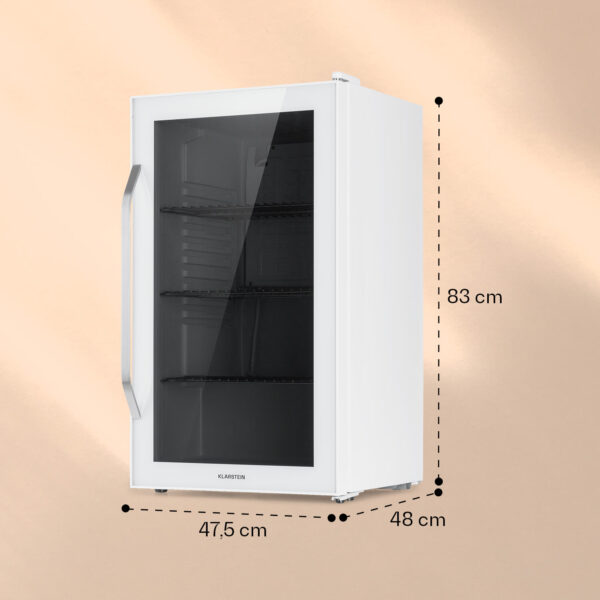 Klarstein Beersafe XXL Quartz, chladnička, energet. trieda E, LED, 3 kovové police, panoramatické sklenené dvierka - Image 2
