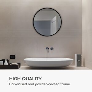 Casa Chic Fournier, nástenné zrkadlo s kovovým rámom, okrúhle, Ø 40 cm